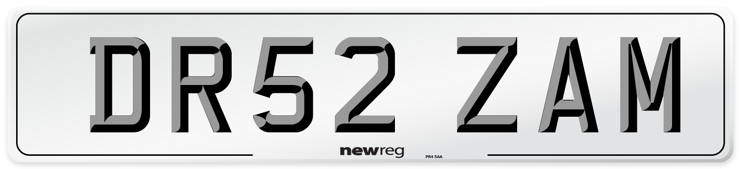 DR52 ZAM Number Plate from New Reg